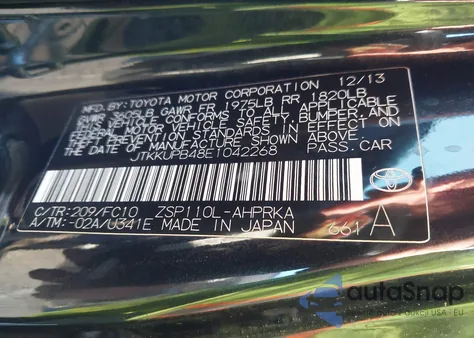 2014 Scion Xd from USA, damaged, VIN JTKKUPB48E1042268